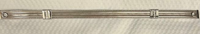 POLICE METALLIC CAP STRAP - PLAIN DESIGN - SILVER.